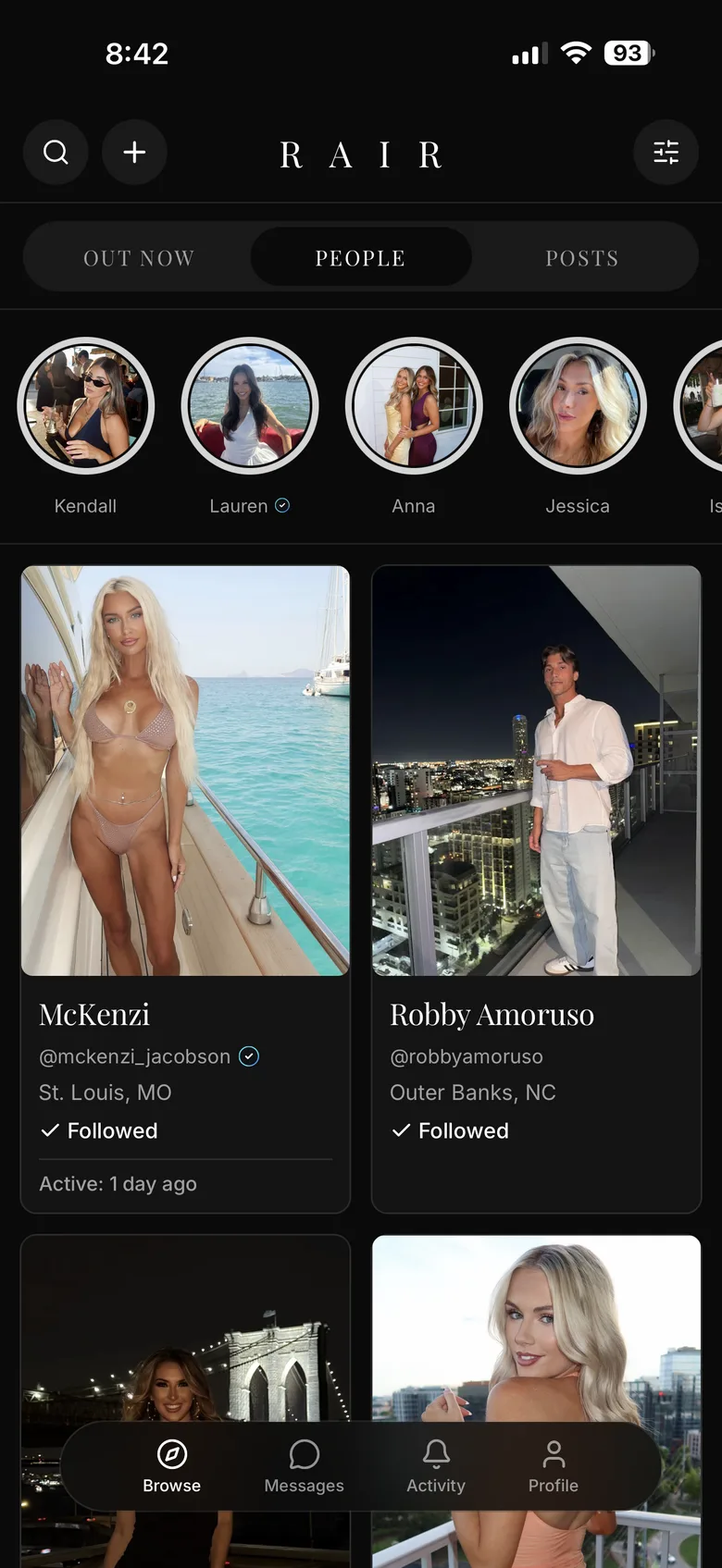 Discover premium members in your city on RAIR